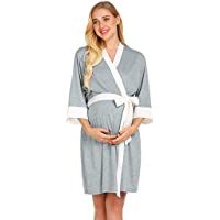 Los mejores  - LHWY Premamá Invierno Leggins Abrigos Bata De Maternidad Bata De Parto Camisones Hospital Vestido De Lactancia